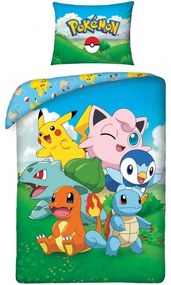 Bavlnené posteľné obliečky Pokémoni - motív Best team - 100% bavlna - 70 x 90 cm + 140 x 200 cm