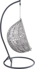 Závěsné houpací křeslo Houseland Imogen šedé S