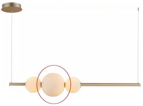 Azzardo - Náhradné sklo k lustru SANDRA biela - veľké pr. 22 cm