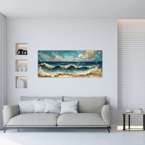Obraz - Maľba mora (120x50 cm)