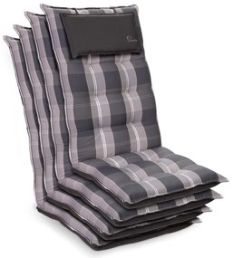 Sylt, čalúnená podložka, podložka na stoličku, podložka na vyššie polohovacie kreslo, vankúš, polyester, 50 × 120 × 9 cm, 4 x podložka