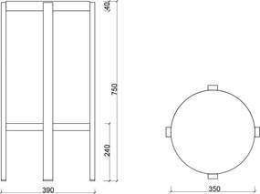 Čierna oceľová barová stolička (výška sedadla 75 cm) Doon – noo.ma