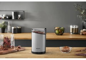 Krups - Elektrický mlynček na kávu 85g FAST-TOUCH 200W/230V chróm