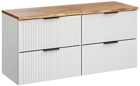 Závesná skrinka Casad Nature s doskou 120 cm biela/dub wotan