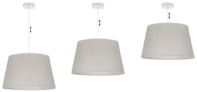 Závesné svietidlo Len1, 1x svetlobéžové textilné tienidlo, (fi 44 cm), w