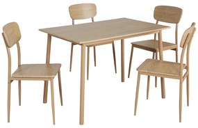 Jedálenský set 1+4, dub prírodný, LAMIR