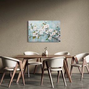 Obraz - Maľba, kvitnúce vetvy stromu (90x60 cm)