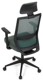 Kancelárska ergonomická stolička SENA — látka, čierna / zelená