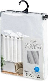 ZÁCLONA NA KRÚŽKOCH DALIA 350X150 CM BIELA