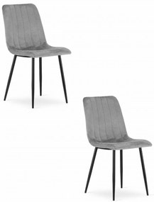 Set 2 kresiel LAVA - svetlosivý zamat