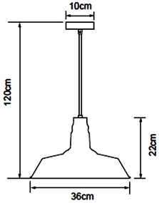 Aigostar - Luster na lanku 1xE27/60W/230V čierna
