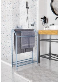 Svetlomodrá samodržiaca kovová kúpeľňová polička Grena – Compactor