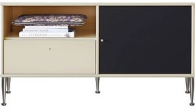 Béžová TV komoda s kovovými nohami Mistral 222