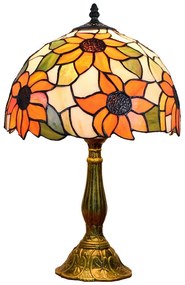 Tiffany stolná lampa Orange 109 - Huizhou Oufu Lighting v.48xš.30,sklo/kov,40W