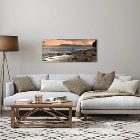 Obraz - More a hory (120x50 cm)