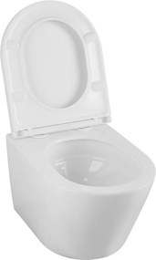 Erga Vento, závesná WC misa 490x365x365mm, Tornado 2 + toaletné sedadlo s pomalým zatváraním, biela, ERG-V03-VENTO-TO2-WH