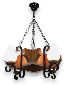 Brilagi - Luster na reťazi QUEEN 4xE14/40W/230V buk/orech