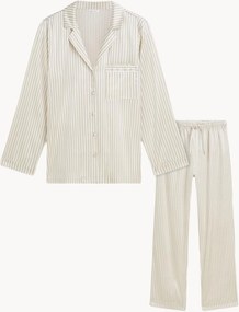Dámske hodvábne pyžamo Striped