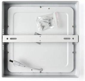 BERGE LED panel štvorcový 225x225x35mm prisadený - 18W - 230V - 1480Lm - studená
