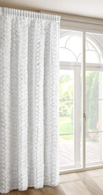 ZÁCLONA NA PÁSKE EVA MINGE ROSES1 140X270 CM BIELA