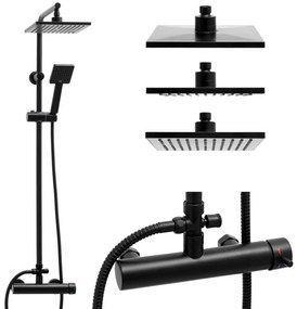 Sprchová súprava KIT - čierna - hlavica 20x20 cm