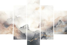 Obraz - Abstrakcia hôr s textúrou mramoru (150x105 cm)