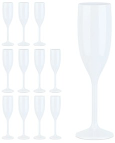 Sada 12 ks nerozbitných plastových pohárov na šampanské a Prosecco RelaxDays 150 ml RD10035430