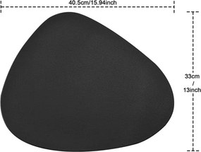 Podložka pod tanier a šálku TRIVAL BLACK (8 ks)