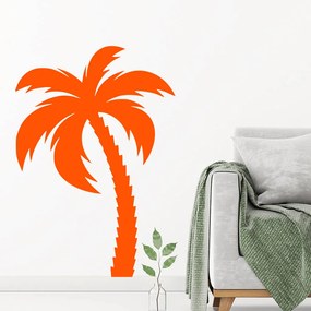 Veselá Stena Samolepka Palma Farba: oranžová, Veľkosť: 100 x 69 cm