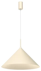 Závesné svietidlo Visby, 1x krémové kovové tienidlo, (fi 46cm), cr