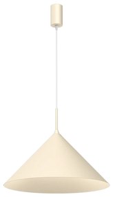 Závesné svietidlo Visby, 1x krémové kovové tienidlo, (fi 46cm), cr