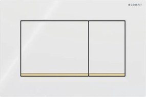 Geberit 115.883.KK.1 - Splachovacie tlačidlo Sigma30 24,6x16,4 cm biela/zlatá