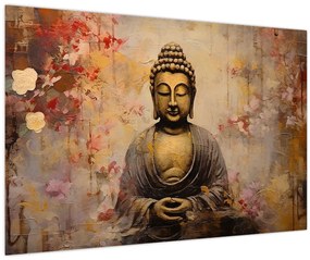 Obraz - Budha, maľba (90x60 cm)
