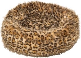 Pelech pre mačky s leopardím vzorom hrdzavo hnedá a béžová – 50*20*16 cm