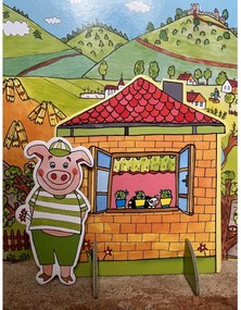 MARIONETINO Bábky a kulisy k rozprávke O troch prasiatkach