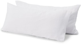 Poťahy na vankúše so vzorom mušlí, 2 ks, biele, cca 80 x 40 cm