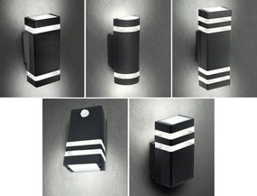 BERGE LED vonkajšie svietidlo HANA strieborné - 2 x GU10 - 230V