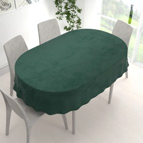 Biante Zamatový oválny obrus Velvet Prémium SVP-044 Lesná zelená 100x140 cm