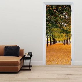 Fototapeta na dvere - Aleje jesenných stromov (95x205cm)