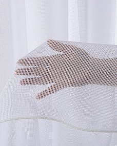 Záclona so systémom FLEX (dvojité spony flex) farba produktu biela látka polopriehľadný, zapletaná