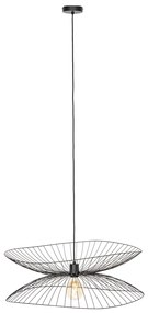 Dizajnové závesné svietidlo čierne 66 cm - Pua