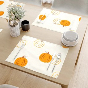 Goldea prestieranie na stôl 100% bavlnené plátno - jesenné tekvice - sada 2ks 30 x 40 cm