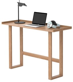Písací stôl z masívneho dubového dreva Wireworks Slim