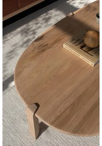 Konferenčný stolík z dubového dreva v prírodnej farbe 80x150 cm Kulin – Gazzda