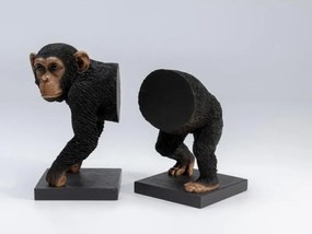 Chimp zarážka na knihy dvojdielna čierno-hnedá