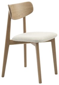 Krémovobiela/v prírodnej farbe jedálenská stolička Elim – Unique Furniture