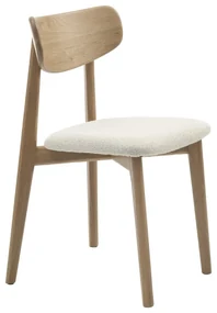 Krémovobiela/v prírodnej farbe jedálenská stolička Elim – Unique Furniture