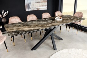 Jedálenský stôl Elegancia Keramika taupe 180-220-260 cm Mramor