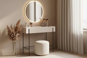 Toaletný stolík Malmi 100 cm - kašmírová / čierna