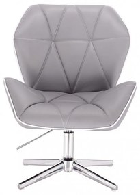 LuxuryForm DESIGN Stolička MILANO MAX na striebornom kríži - šedá